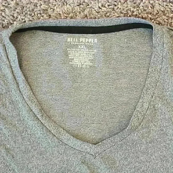 Grey V-neck Tee - Picture 3 of 5